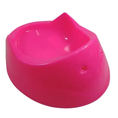 Comedouro para Gato Cara de Gato 200ml Rosa - Furacão Pet