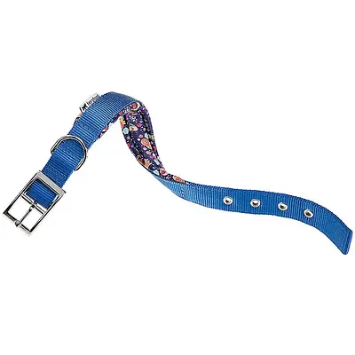 Coleira Ferplast Daytona Fantasy Azul para Cães - P