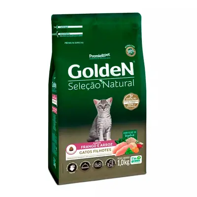 Ração Premier Golden Seleção Natural para Gatos Filhotes Frango e Arroz 1kg