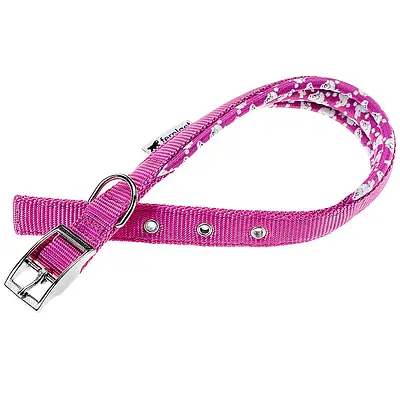 Coleira Ferplast Daytona Fantasy Rosa para Cães - P