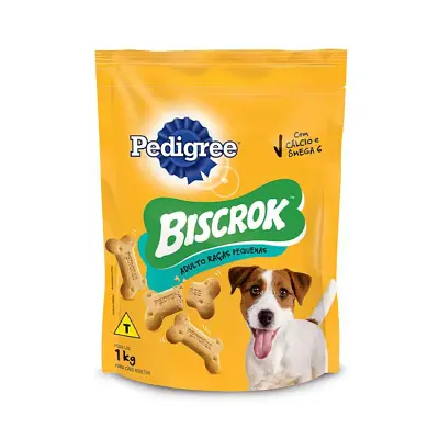 Biscoito Pedigree Cães Biscrok Adultos Raças Pequenas 1kg