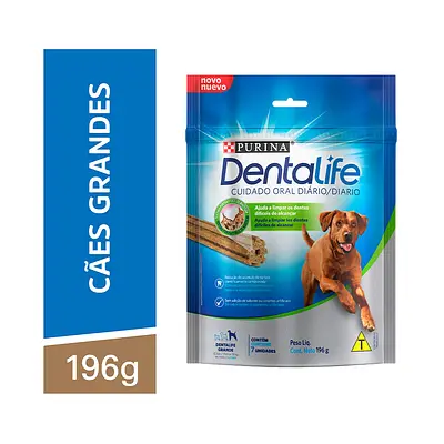 Snack Purina Dentalife para Cães Raças Grandes - 196 g