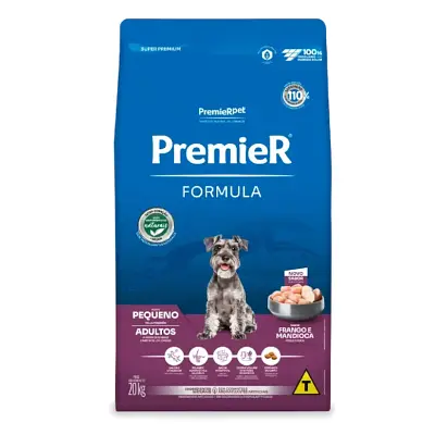 Ração Premier Fórmula Cães Adultos Raças Pequenas Frango e Mandioca 20kg