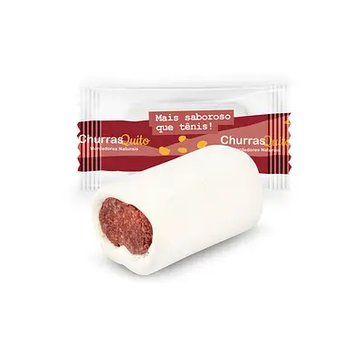 Osso Rodelinha Recheada Churraspet para Cães Sabor Carne