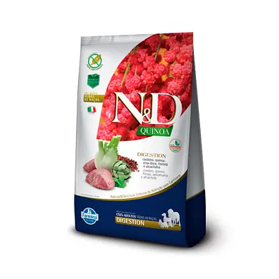 Ração Quinoa N&D para Cães Adultos Digestion sabor Cordeiro