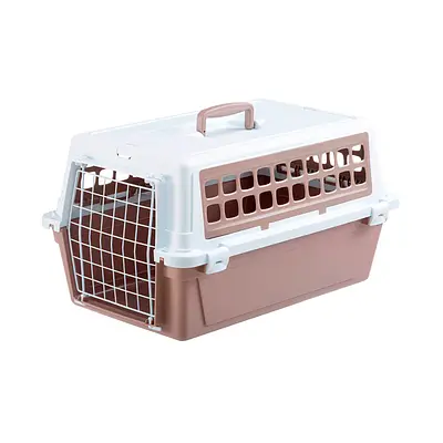 Caixa de Transporte Atlas Trendy Ferplast para Cães e Gatos Cinza