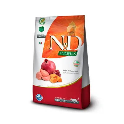 Ração Pumpkin N&D para Gatos Adultos Sabor Frango