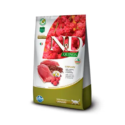 Ração Quinoa Urinary N&D para Gatos Adultos sabor Pato