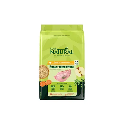 Ração Guabi Natural para Cães Adultos de Porte Grande e Gigante Sabor Frango e Arroz Integral
