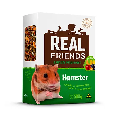 Ração Zootekna Real Friends para Hamster sabor Frutas 500g
