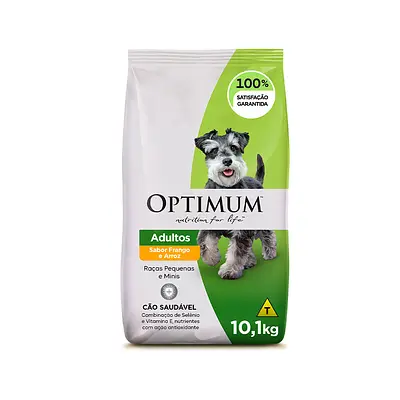 Ração Optimum para Cães Adultos Raças Pequenas e Minis Sabor Frango e Arroz