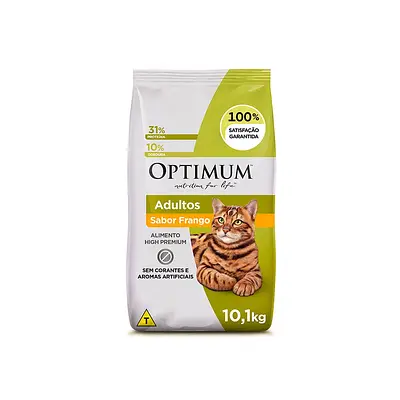 Ração Optimum para Gatos Adultos 1+ anos sabor Frango