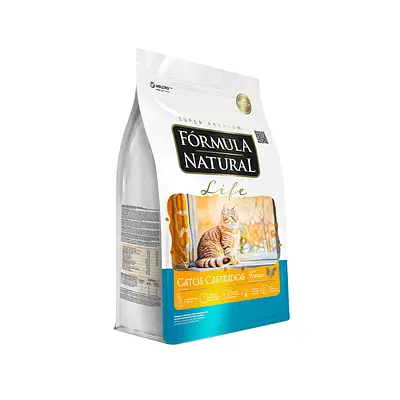 Ração Fórmula Natural Life para Gatos Adultos Castrados Sabor Frango