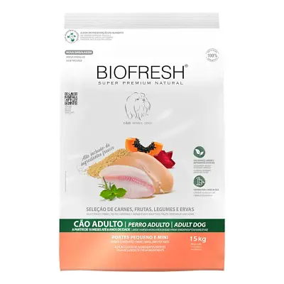 Ração Biofresh Cães Adultos Raças Pequenas e Mini 15kg