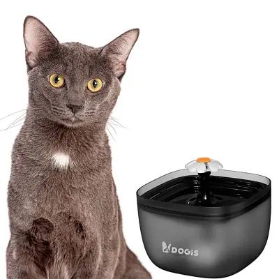 Fonte automática de Água para Pets Dogis Clear Water Black 2L