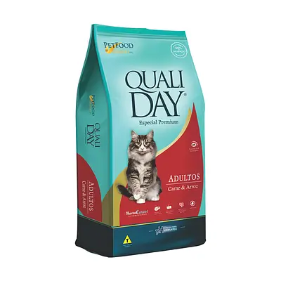 Ração Qualiday para Gatos Adultos Sabor Carne