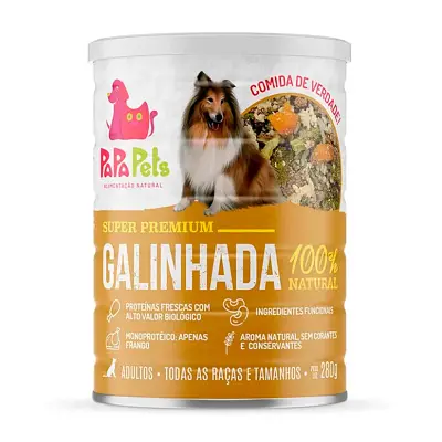 Alimento Natural Papapets Galinhada Cães Adultos 280g