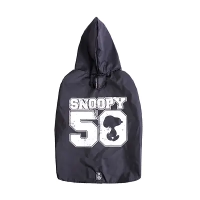 Capa de Chuva Zooz Pets Snoopy Preta para Cães