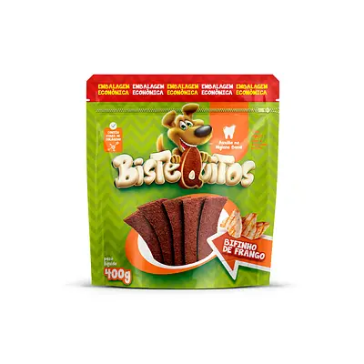 Snack Petitos Bistequitos para Cães Sabor Frango 400g