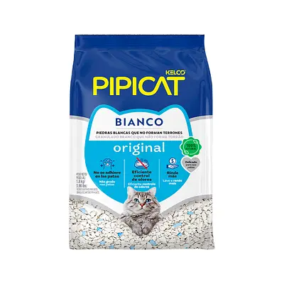 Areia Higiênica PipiCat Bianco para Gatos 1,8kg