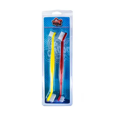 Kit Cat Dog com 2 Escovas de Cabo Longo - Cores Sortidas