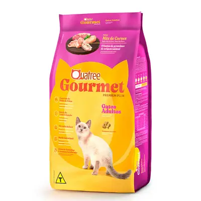 Ração Quatree Gourmet Gatos Adultos Mix De Carnes 10,1kg