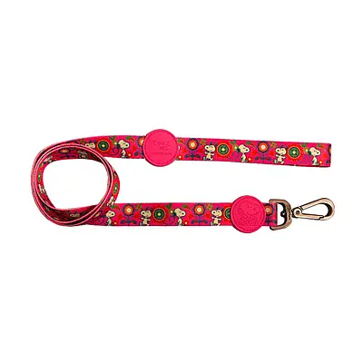 Guia Zooz Pets Snoopy Pink Flower para Cães