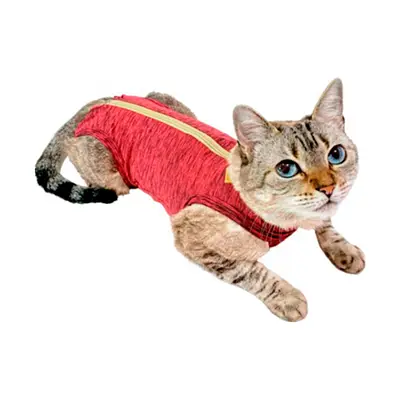 Roupa Cirúrgica Pet Med Para Gatos Duo Dry Rosa