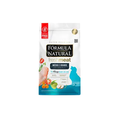Ração Fórmula Natural Fresh Meat para Cães Sênior de Médio Porte Sabor Frango