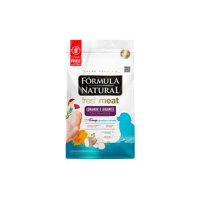 Ração Fórmula Natural Fresh Meat para Cães Filhotes de Grande Porte Sabor Frango