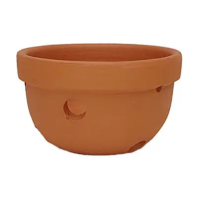Vaso para Orquídeas Boa Nova Cerâmica Natural