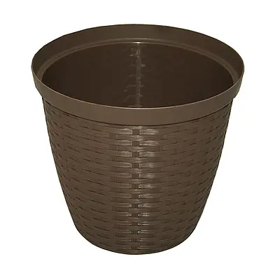 Cachepô Okla Rattan Tabaco