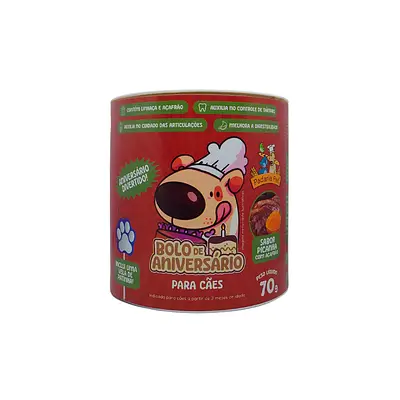 Bolo de Aniversário Padaria Pet para Cães Sabor Picanha 70g