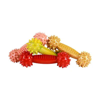 Brinquedo Art Injet Halteres Anti-Tártaro com Cravos para Cães - Cores Sortidas