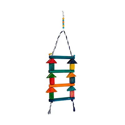 Brinquedo Happy Bird Escada Colorida para Pássaros - Cores Sortidas