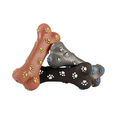 Brinquedo Chalesco Osso de Vinil para Cães - Cores Sortidas