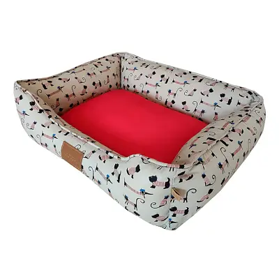 Cama Cães e Gatos Fábrica Pet Bistrô Vermelho M