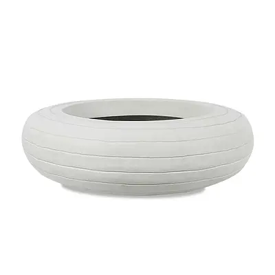 Vaso Vasart Relevo Bowl Antique Branco