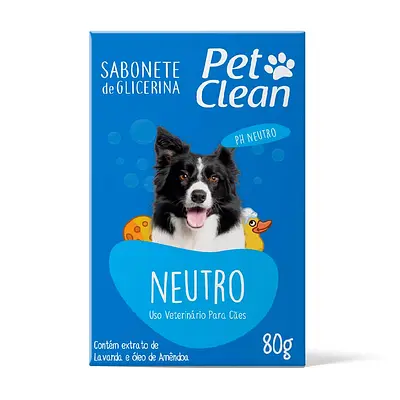 Sabonete Pet Clean Neutro para Cães e Gatos 80g