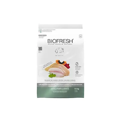 Ração Biofresh para Cães Adultos Castrados de Raças Grandes e Gigantes - 15 kg