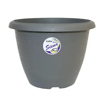 Vaso Okla Siena Cinza para Jardim