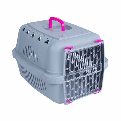 Caixa de Transporte DuraPets Elegance Pink para Cães e Gatos