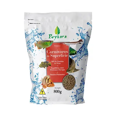 Alimento Poytara para Peixes Carnívoros de Superfície
