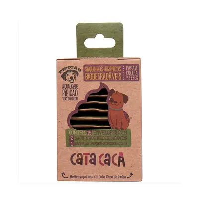 Kit Cata Caca de Bolso Pipicão Verde para Cães