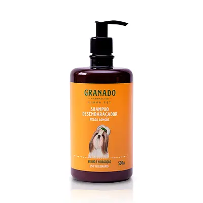 Shampoo Granado Desembaraça Pelos Longos para Cães e Gatos 500 ml