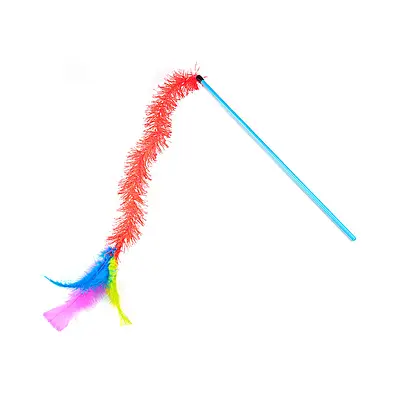 Brinquedo LCM Varinha Cat Fuzzy para Gatos - Cores Sortidas