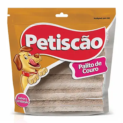 Osso Cães Petiscão Palito de Couro 10mm 1kg