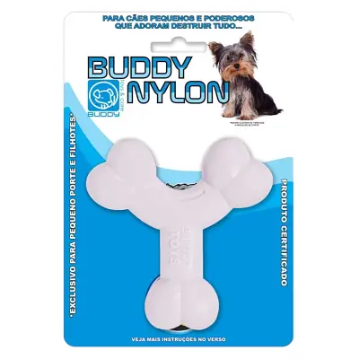 Brinquedo Cães Buddy Toys Ossinho Pequeno Porte Nylon