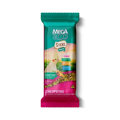 Sticks Natural Megazoo Vegetais para Calopsitas 120g