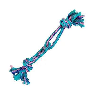 Brinquedo Jambo Mordedor Corda 2 Argolas Pastel para Cães